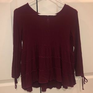 Maroon American Eagle Blouse